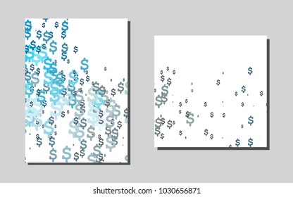 Light BLUEvector brochure for ui, ux design. Booklet with textbox on colorful abstract background. Beautiful design for cover of notepads.