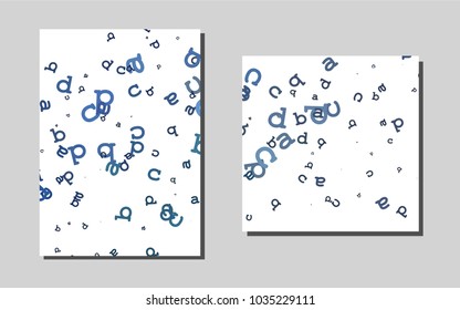 Light BLUEvector brochure for ui, ux design. Abstract booklet on colored background with gradient. New design for a poster, banner of your website.