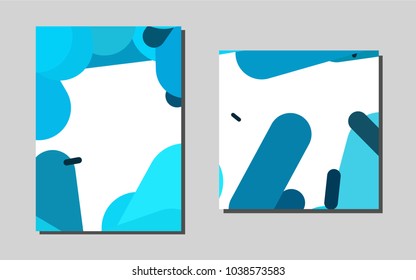 Light BLUEvector brochure for ui, ux design. Web interface on abstract background with colorful gradient. Pattern can be used as a template for calendars.
