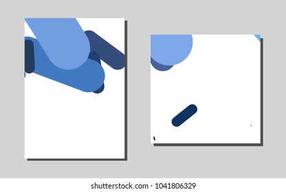 Light BLUEvector brochure for ui, ux design. Beautiful colored sample in A4 size. The pattern can be used for any ad, booklets.