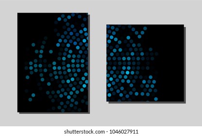 Light BLUEvector brochure for ui, ux design. Glitter abstract design concept with text box. Completely new template for your brand book.