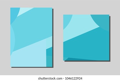 Light BLUEvector brochure for ui, ux design. Abstract booklet on colored background with gradient. Beautiful design for cover of notepads.