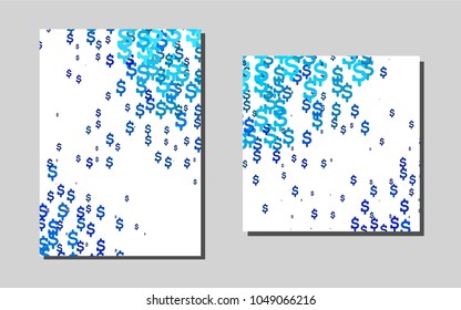 Light BLUEvector brochure for ui, ux design. Booklet with textbox on colorful abstract background. Beautiful design for cover of notepads.