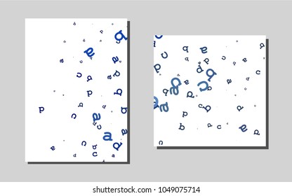 Light BLUEvector brochure for ui, ux design. Beautiful colored sample in A4 size. The pattern can be used for any ad, booklets.