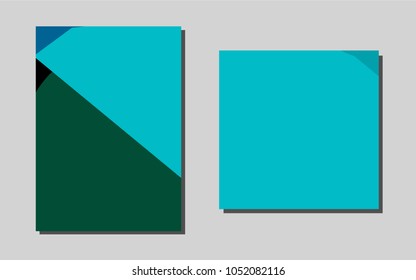 Light BLUEvector brochure for ui, ux design. Abstract booklet on colored background with gradient. Beautiful design for cover of notepads.