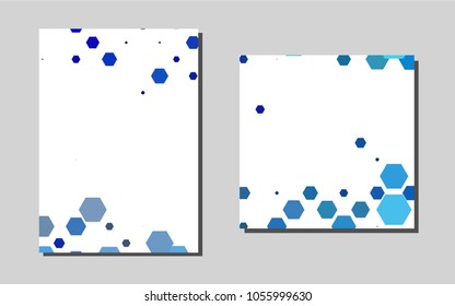 Light BLUEvector brochure for ui, ux design. Blurred decorative design in abstract style with textbox. Completely new template for your brand book.