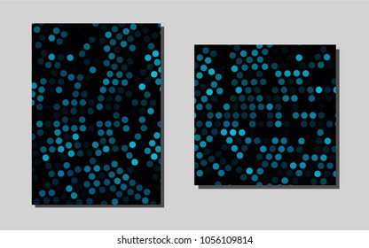 Light BLUEvector brochure for ui, ux design. Abstract booklet on colored background with gradient. Pattern for beautiful business cards, folders.