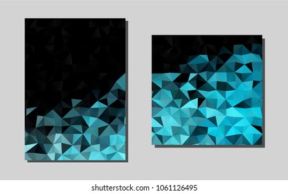 Light BLUEvector brochure for ui, ux design. Glitter abstract design concept with text box. Pattern for beautiful business cards, folders.