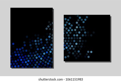 Light BLUEvector brochure for ui, ux design. Web interface on abstract background with colorful gradient. Completely new template for your brand book.