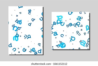 Light BLUEvector brochure for ui, ux design. Modern abstract design concept with colorful gradient. The pattern can be used for any ad, booklets.