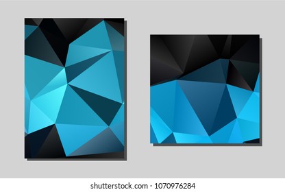 Light BLUEvector brochure for ui, ux design. Booklet with textbox on colorful abstract background. Beautiful design for cover of notepads.