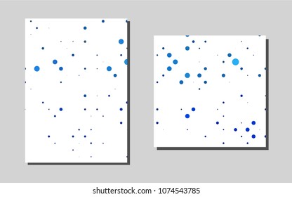 Light BLUEvector brochure for ui, ux design. Beautiful colored sample in A4 size. Pattern can be used as a template for calendars.