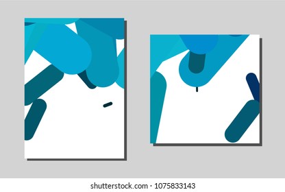 Light BLUEvector brochure for ui, ux design. Modern abstract design concept with colorful gradient. Pattern for beautiful business cards, folders.