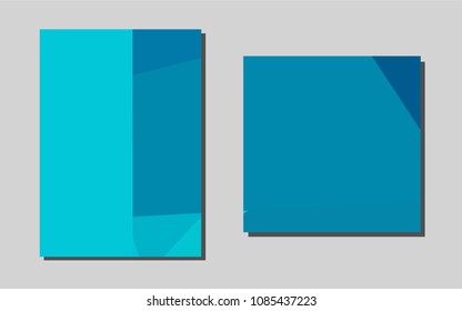 Light BLUEvector brochure for ui, ux design. Booklet with textbox on colorful abstract background. Completely new template for your brand book.