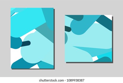 Light BLUEvector brochure for ui, ux design. Web interface on abstract background with colorful gradient. Completely new template for your brand book.