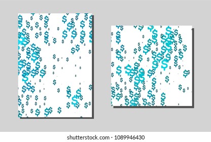 Light BLUEvector brochure for ui, ux design. Glitter abstract design concept with text box. Pattern for ads, leaflets, labels of your business.