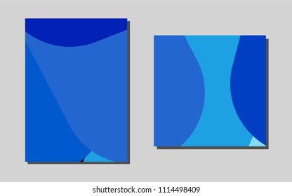 Light BLUEvector brochure for ui, ux design. Booklet with textbox on colorful abstract background. Pattern can be used as a template for calendars.