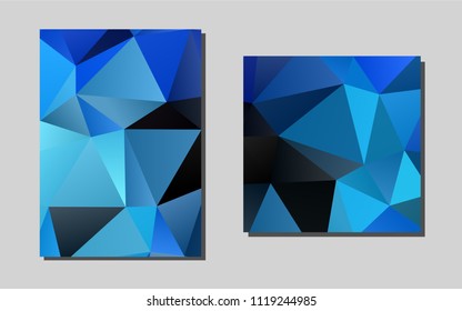 Light BLUEvector brochure for ui, ux design. Web interface on abstract background with colorful gradient. Completely new template for your brand book.