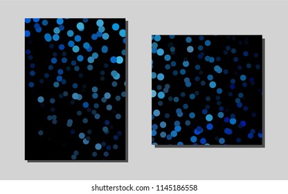 Light BLUEvector brochure for ui, ux design. Glitter abstract design concept with text box. Pattern can be used as a template for calendars.