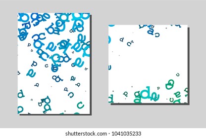 Light BLUEvector cover for Envelopes. Abstract booklet on colored background with gradient. The pattern can be used for any ad, booklets.