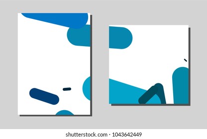 Light BLUEvector cover for Envelopes. Abstract booklet on colored background with gradient. Completely new template for your brand book.