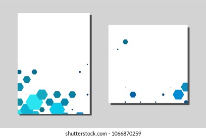 Light BLUEvector cover for Envelopes. Abstract booklet on colored background with gradient. Pattern for ads, leaflets, labels of your business.