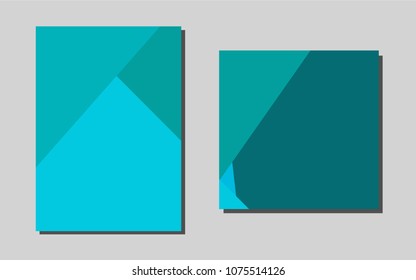 Light BLUEvector cover for Envelopes. Abstract booklet on colored background with gradient. The pattern can be used for any ad, booklets.