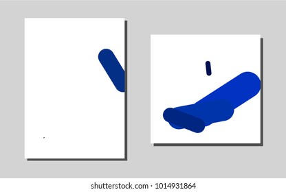 Light BLUEvector cover for Envelopes. Beautiful colored sample in A4 size. Completely new template for your brand book.