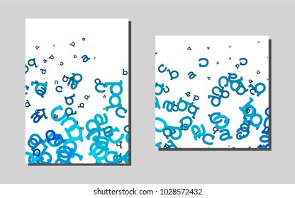 Light BLUEvector cover for Envelopes. Beautiful colored sample in A4 size. Pattern for ads, leaflets, labels of your business.