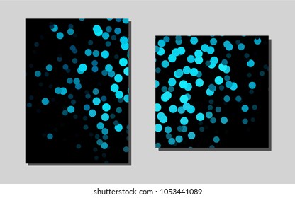 Light BLUEvector cover for Envelopes. Beautiful colored sample in A4 size. Pattern for beautiful business cards, folders.