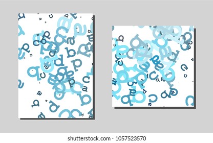 Light BLUEvector cover for Envelopes. Beautiful colored sample in A4 size. New design for a poster, banner of your website.