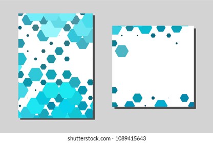 Light BLUEvector cover for Envelopes. Beautiful colored sample in A4 size. Pattern can be used as a template for calendars.
