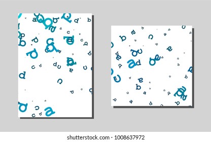 Light BLUEvector cover for Envelopes. Blurred decorative design in abstract style with textbox. Completely new template for your brand book.