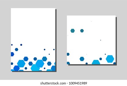 Light BLUEvector cover for Envelopes. Blurred decorative design in abstract style with textbox. Pattern can be used as a template for calendars.