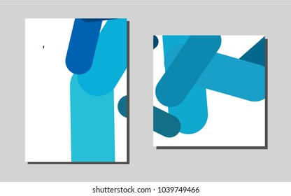 Light BLUEvector cover for Envelopes. Blurred decorative design in abstract style with textbox. Completely new template for your brand book.
