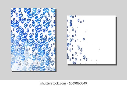 Light BLUEvector cover for Envelopes. Blurred decorative design in abstract style with textbox. Pattern can be used as a template for calendars.