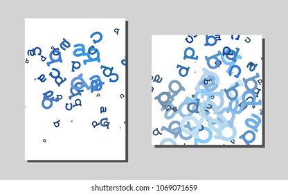 Light BLUEvector cover for Envelopes. Blurred decorative design in abstract style with textbox. Pattern can be used as a template for calendars.
