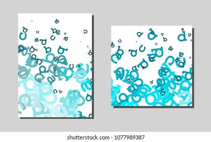 Light BLUEvector cover for Envelopes. Blurred decorative design in abstract style with textbox. Beautiful design for cover of notepads.