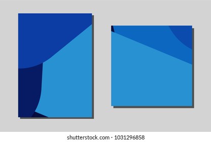 Light BLUEvector cover for Envelopes. Booklet with textbox on colorful abstract background. Pattern for ads, leaflets, labels of your business.