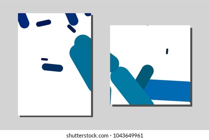 Light BLUEvector cover for Envelopes. Booklet with textbox on colorful abstract background. Pattern can be used as a template for calendars.