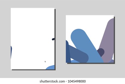 Light BLUEvector cover for Envelopes. Booklet with textbox on colorful abstract background. Beautiful design for cover of notepads.