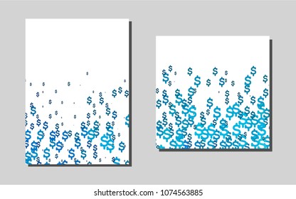 Light BLUEvector cover for Envelopes. Booklet with textbox on colorful abstract background. Beautiful design for cover of notepads.