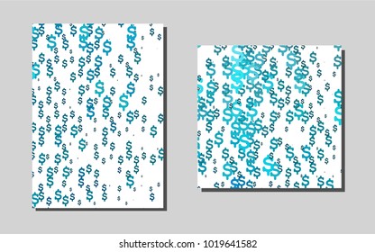 Light BLUEvector cover for Envelopes. Glitter abstract design concept with text box. New design for a poster, banner of your website.