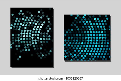 Light BLUEvector cover for Envelopes. Glitter abstract design concept with text box. Beautiful design for cover of notepads.