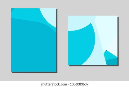 Light BLUEvector cover for Envelopes. Glitter abstract design concept with text box. Pattern can be used as a template for calendars.