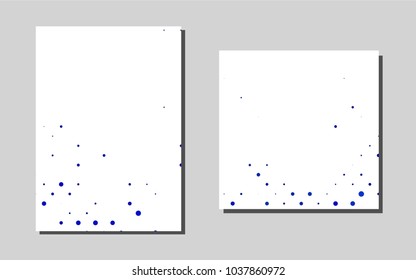 Light BLUEvector cover for Envelopes. Glitter abstract design concept with text box. Beautiful design for cover of notepads.