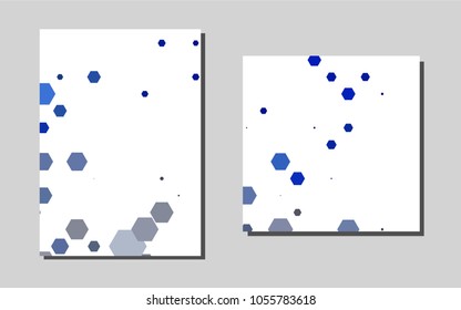 Light BLUEvector cover for Envelopes. Glitter abstract design concept with text box. Pattern for beautiful business cards, folders.