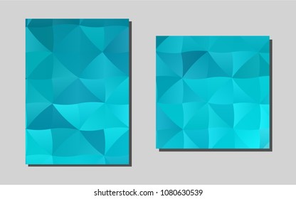 Light BLUEvector cover for Envelopes. Web interface on abstract background with colorful gradient. The pattern can be used for any ad, booklets.