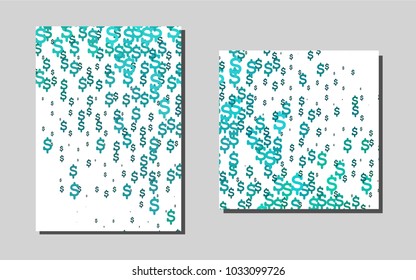 Light BLUEvector layout for Leaflets. Abstract booklet on colored background with gradient. Pattern for ads, leaflets, labels of your business.