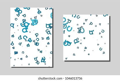 Light BLUEvector layout for Leaflets. Abstract booklet on colored background with gradient. Pattern for beautiful business cards, folders.